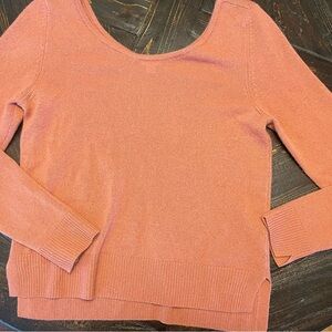 100% Cashmere Coral Lightweight Cuyana Sweater